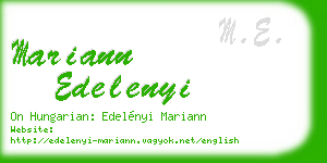 mariann edelenyi business card
